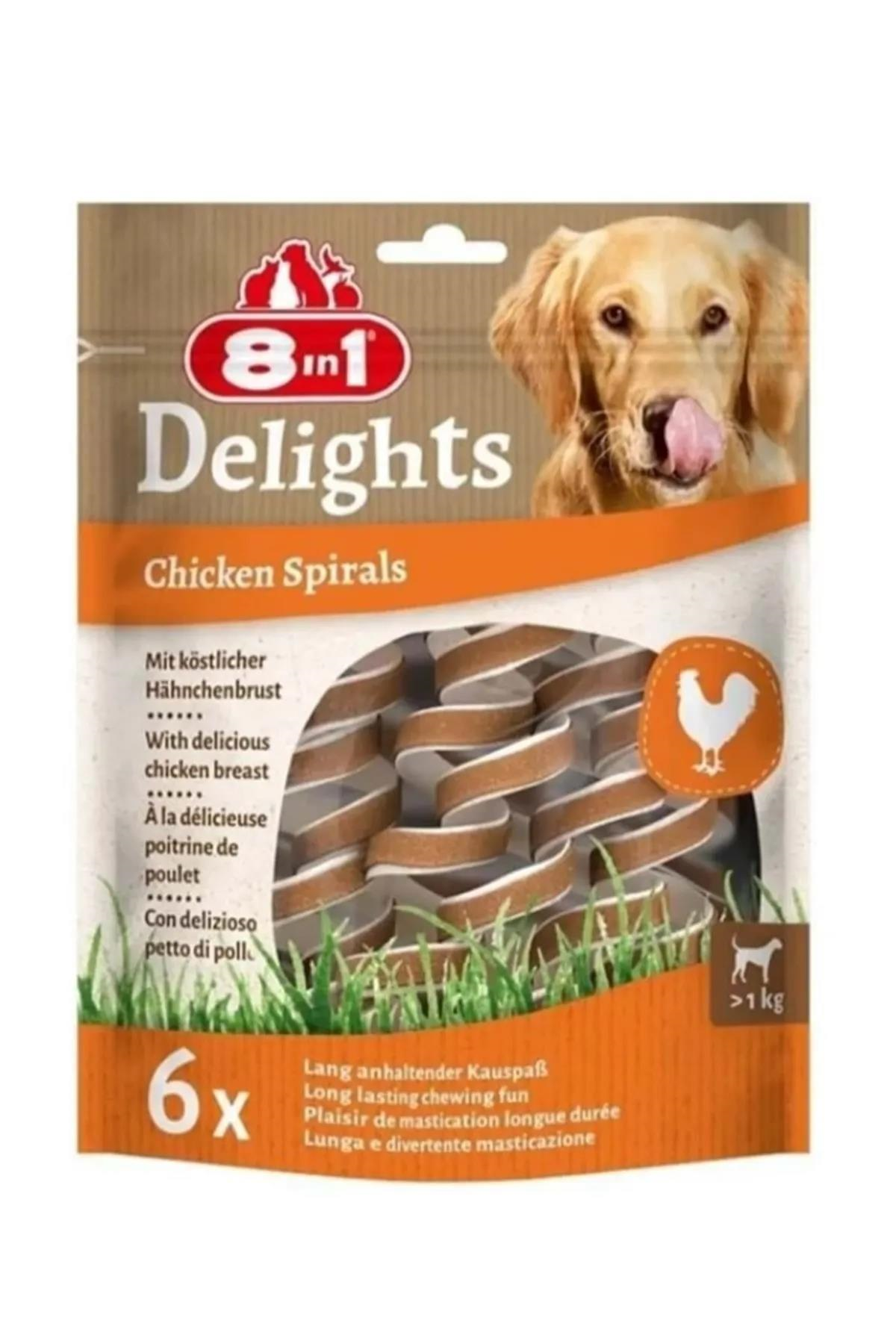 8 in 1 Smart Delights Chicken Spirals Tavuklu Burgu Köpek Ödülü 6lı