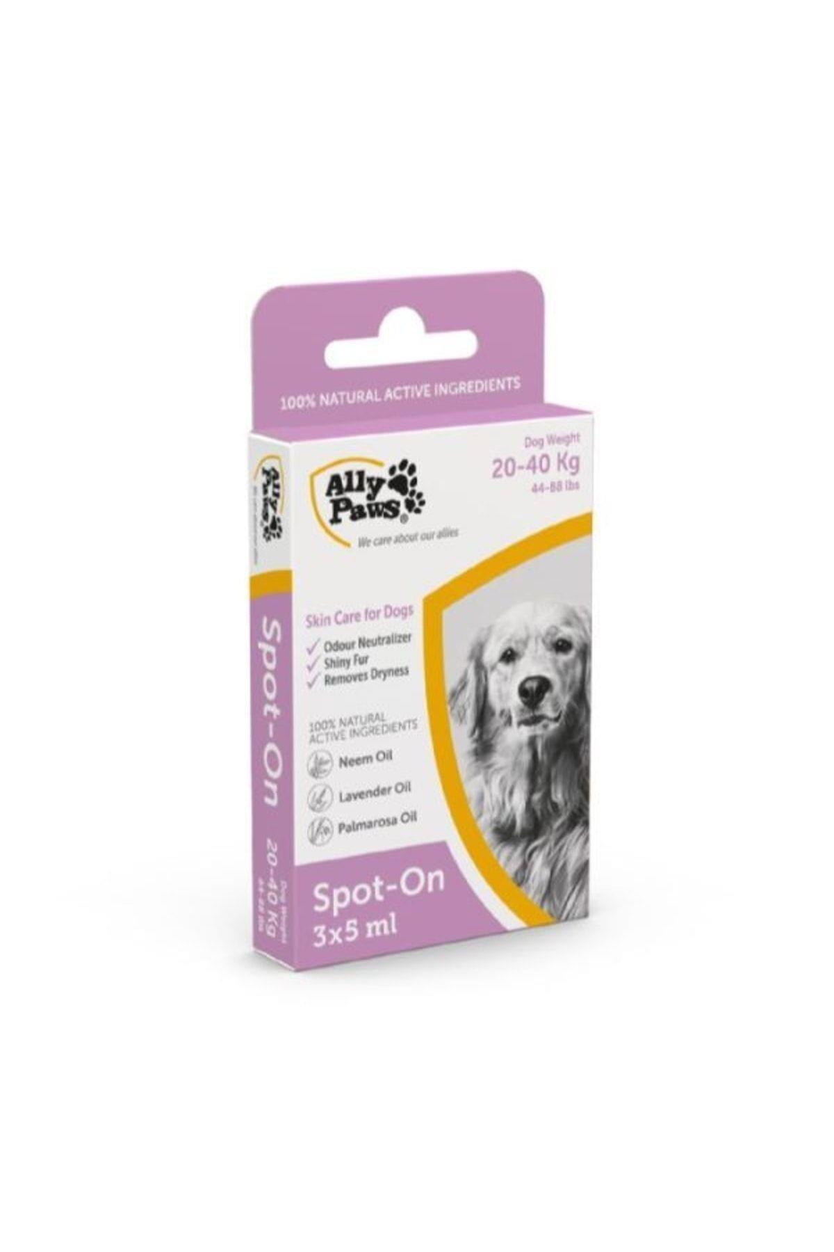 Ally Paws Spot-on 20-40kg Köpek Bakımı Bitkisel Ense Damla Dış Parazit 3x5ml