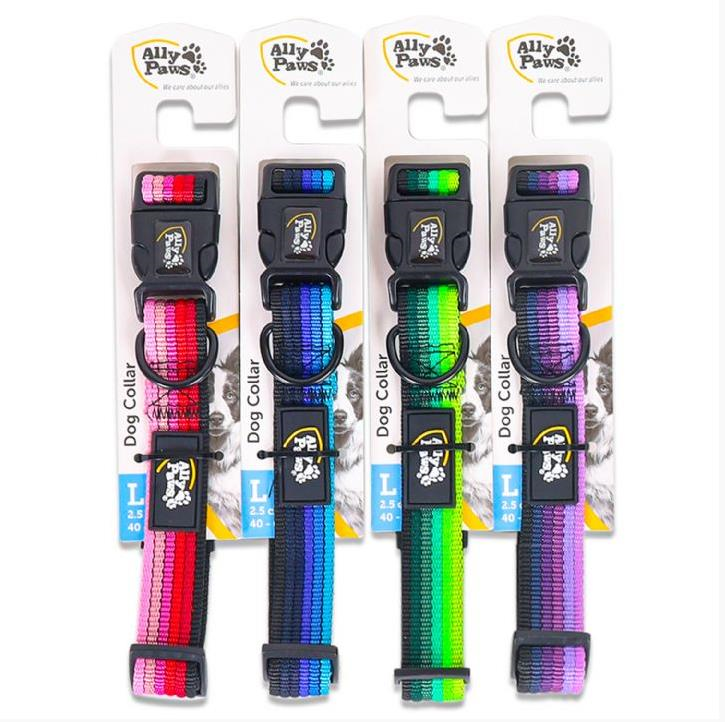 Allypaws Dog Collar Large Çizgili Renkli Köpek Boyun Tasması 2,5Cm*40-60Cm