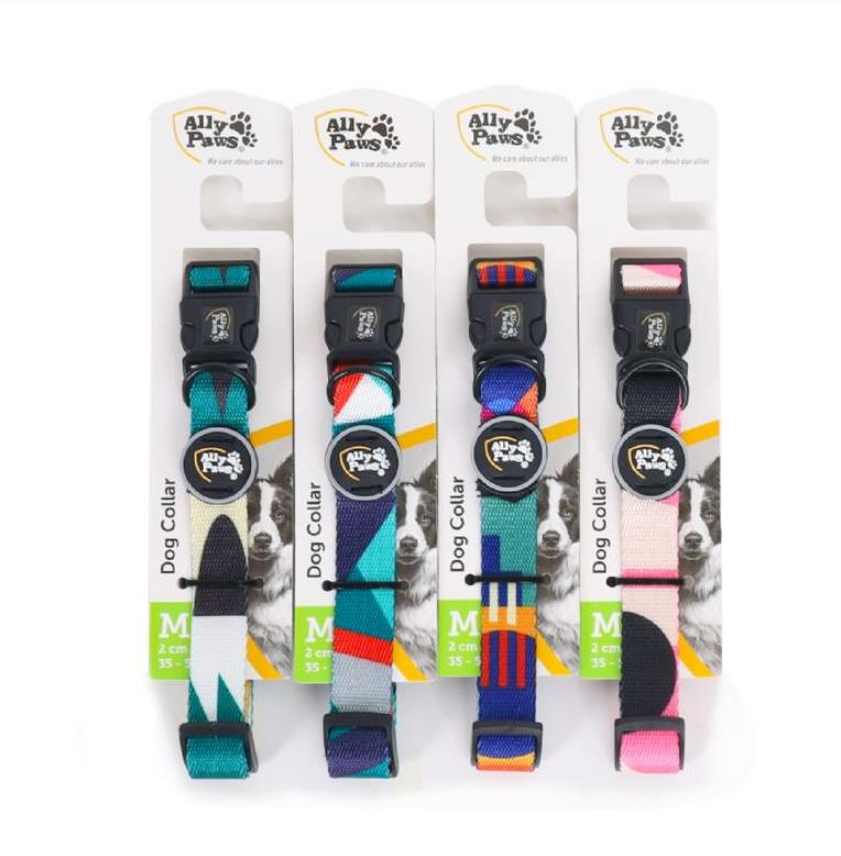 Allypaws Dog Collar Medium Renkli Ve Desenli Boyun Tasması 2Cm*35-50Cm