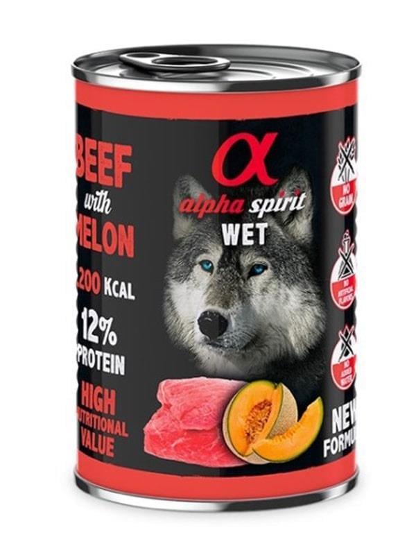 Alpha Spirit Yetişkin Köpek Konservesi Biftekli Kavunlu 400 gr