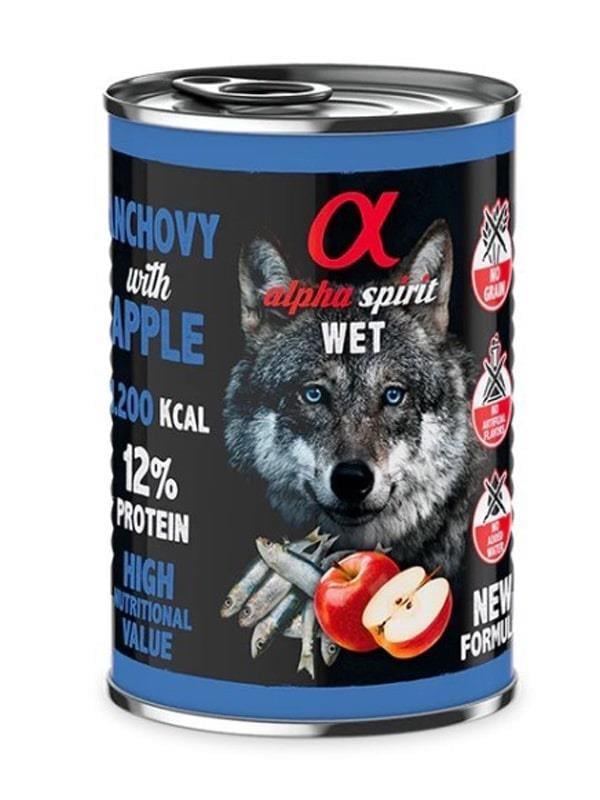 Alpha Spirit Yetişkin Köpek Konservesi Hamsili Elmalı 400 gr