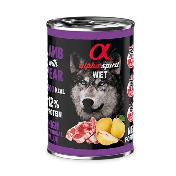 Alpha Spirit Yetişkin Köpek Konservesi Kuzulu Armutlu 80 gr