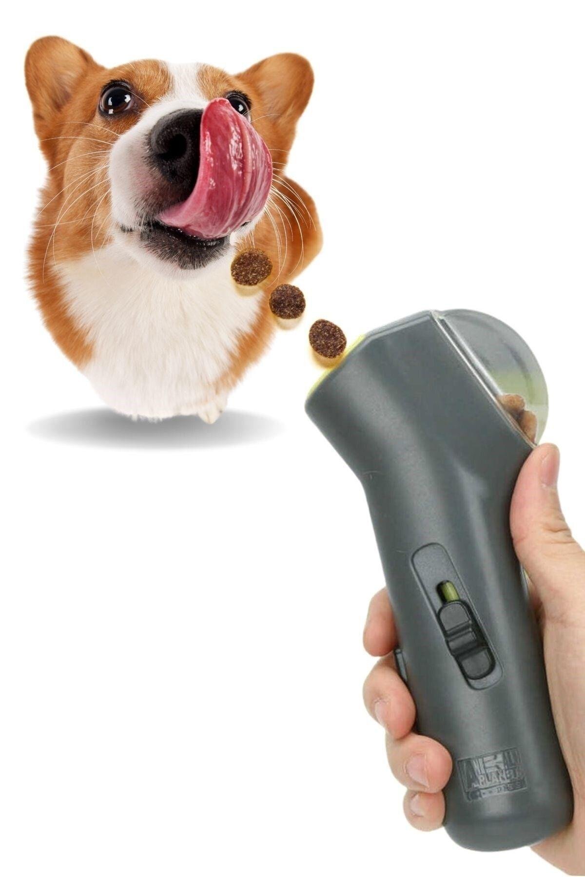 Buffer Kedi ve Köpekler İçin Hazneli Mama Fırlatma Oyuncağı Yem Atıcı Aparat