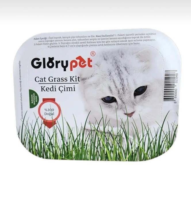 Cathauses Glorypet Kedi Çimi %100 Doğal Fileli