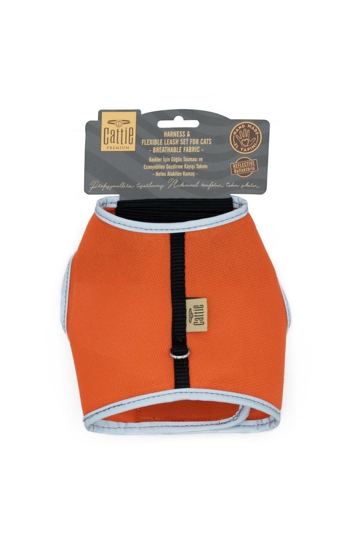 Cattie Havalı Dokumadan El Yapımı Kedi Göğüs & Gezdirme Takımı 1x25-35cm