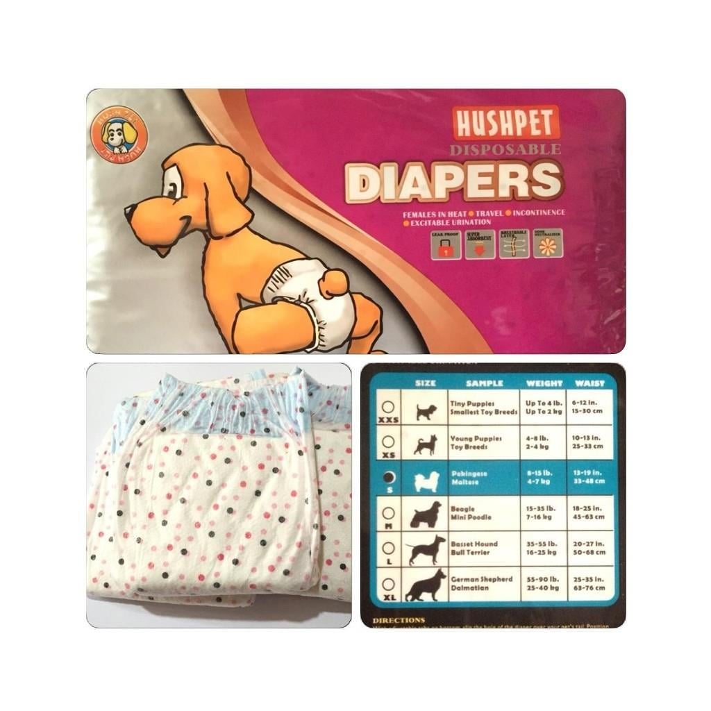Diapers Hushpet S Irklar İçin Özel Çiş Bezi 12 Adet