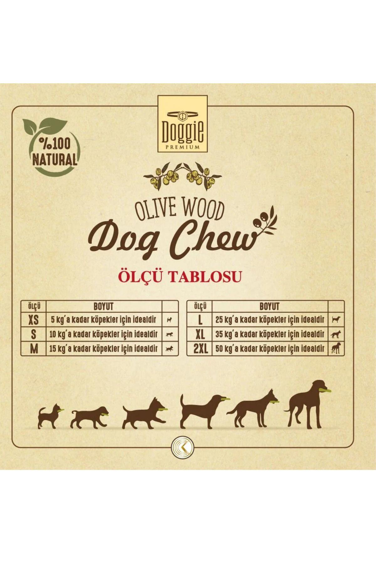 Doggie Doğal Zeytin Ağacı Çiğneme Kemiği Oyuncağı Small