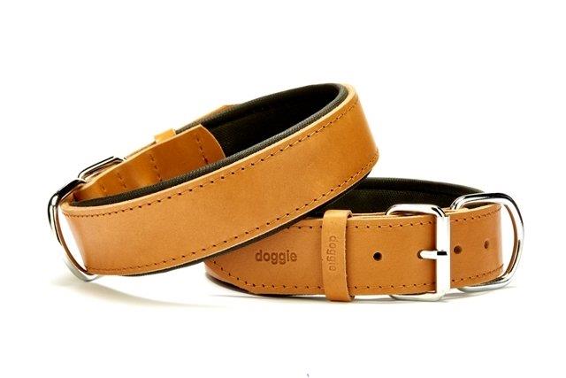 Doggie Konfor Deri Boyun Tasması 4X52-60Cm Camel