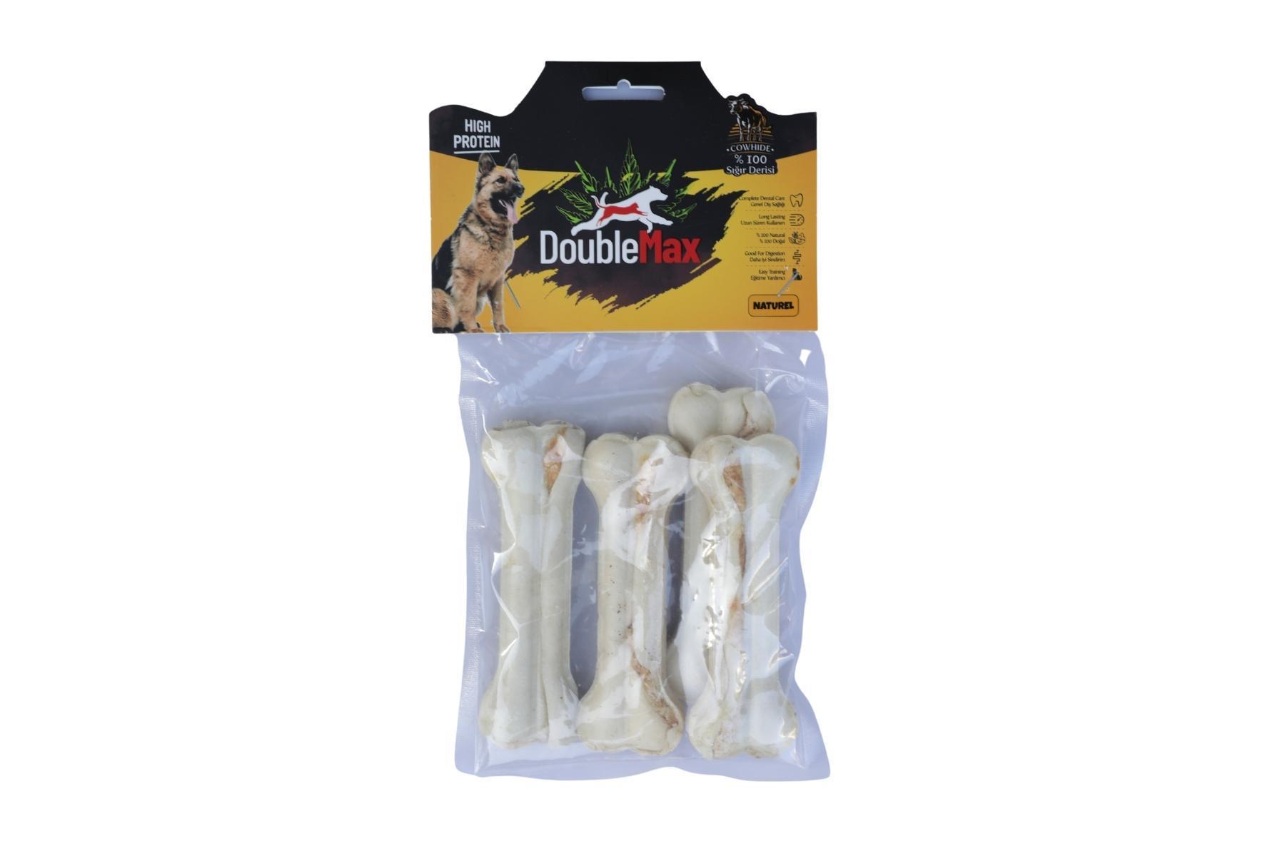 DoubleMax parça Tavuk Etli Sütlü Press Kemik 12 Cm - 4'Lü