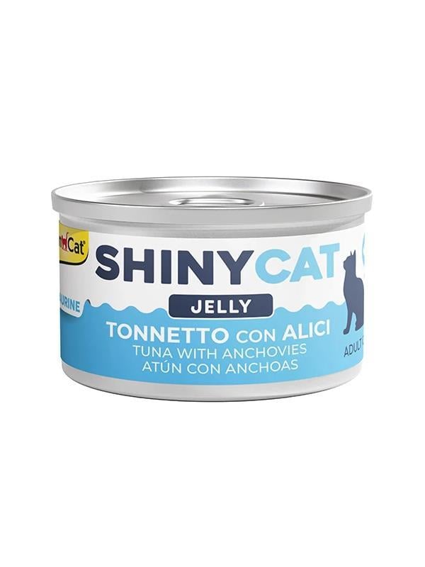 GimCat Shinycat Jöle İçinde Ançuezli ve Ton Balıklı Kedi Konservesi 70 gr