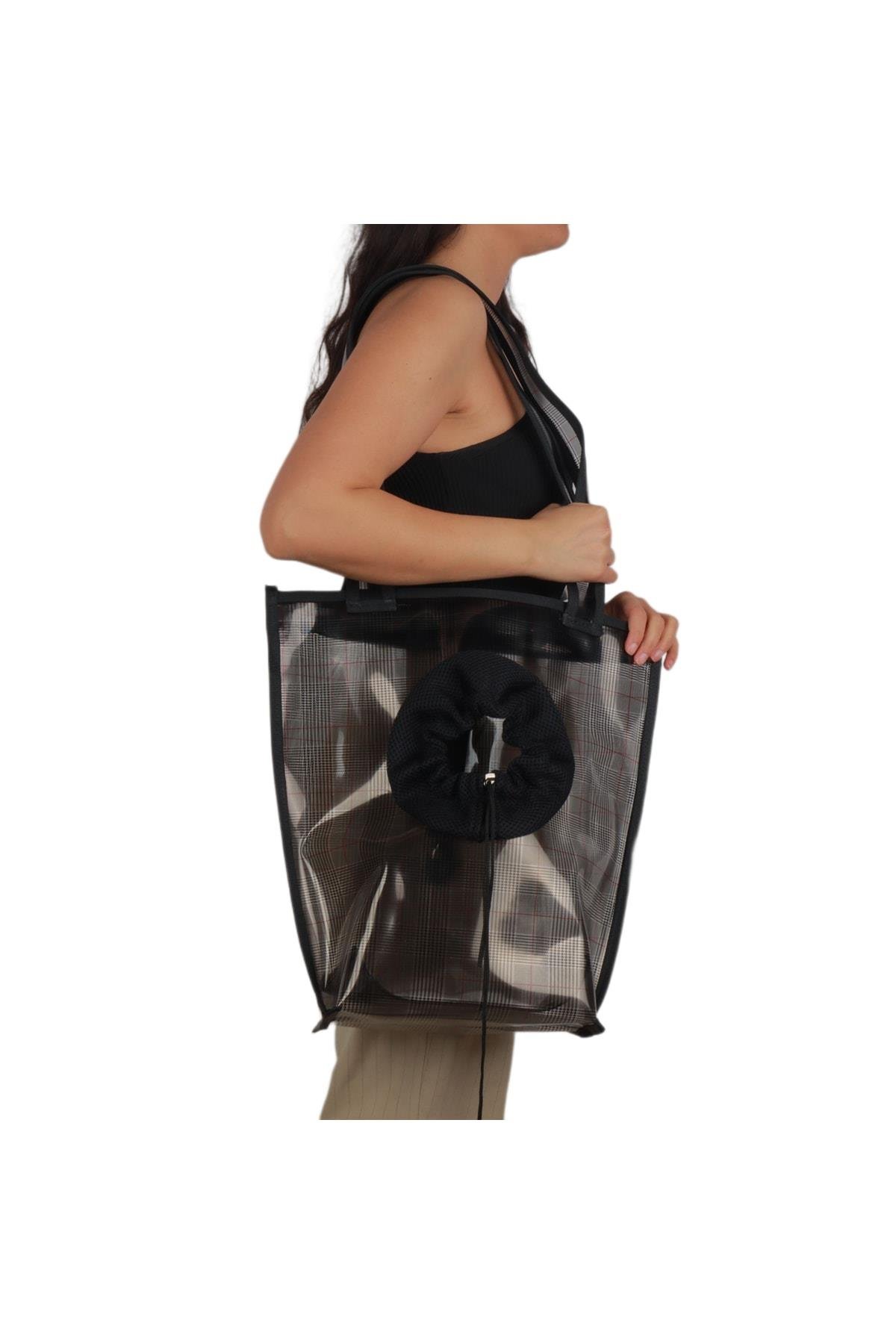 Glipat Omuz Askılı Şeffaf Kedi-köpek Taşıma Çantası 41*39*14 Cm 6 Kg Rainbow Siyah