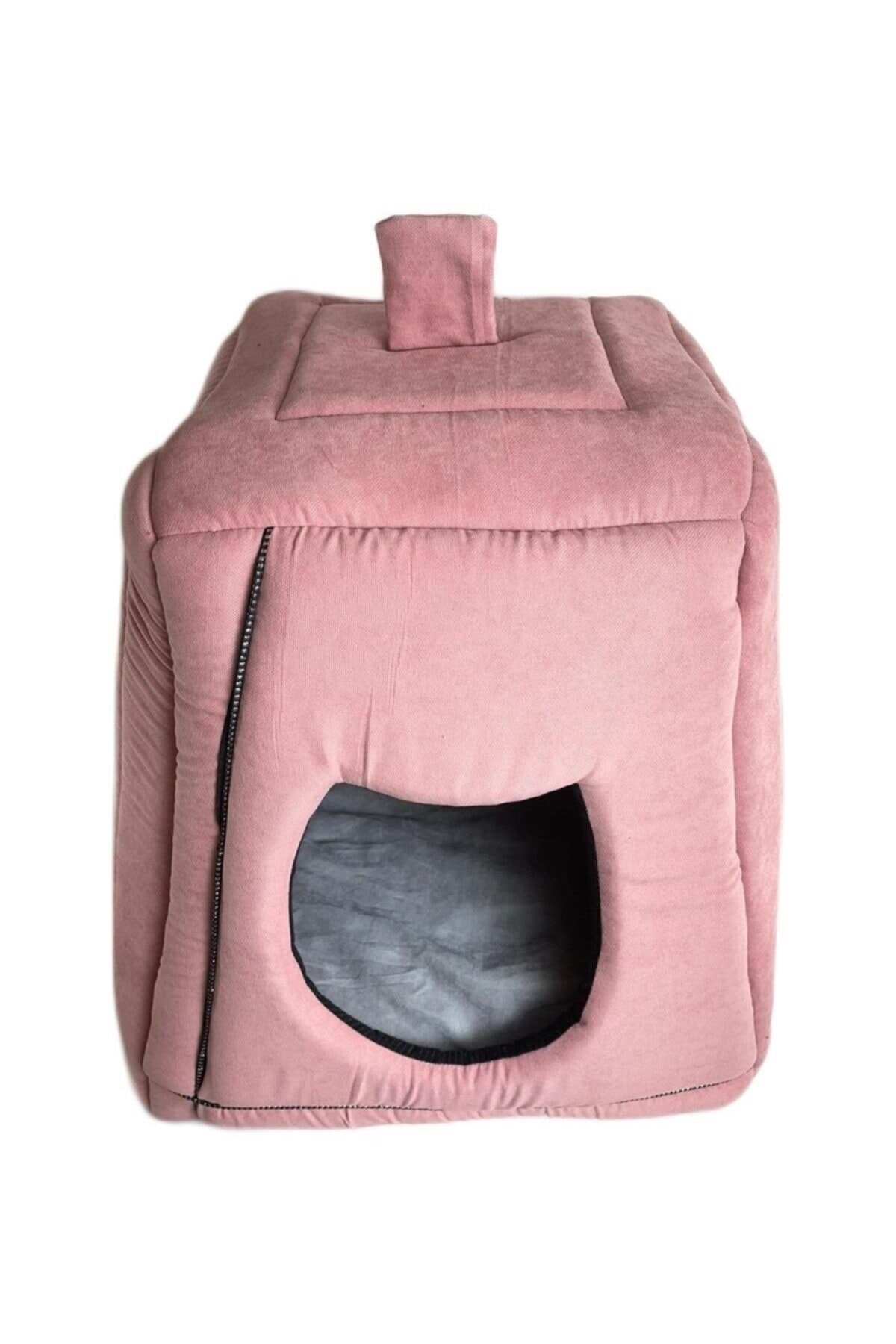 Glipet 3 Fonksiyonlu Kare Yatak Ev 45 x 45 x 40 Cm Açık Pembe