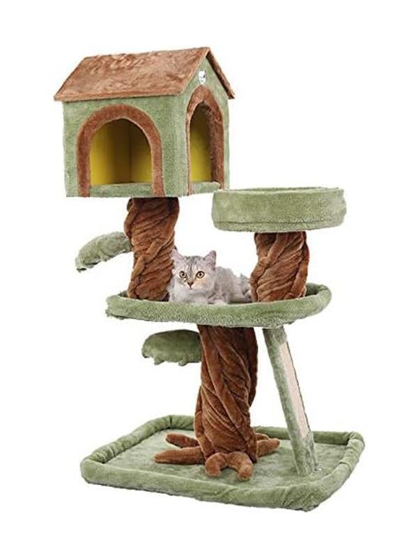 Glipet Albero Grande Tırmalamalı Kedi Ağaç Evi 74x52x104 Cm