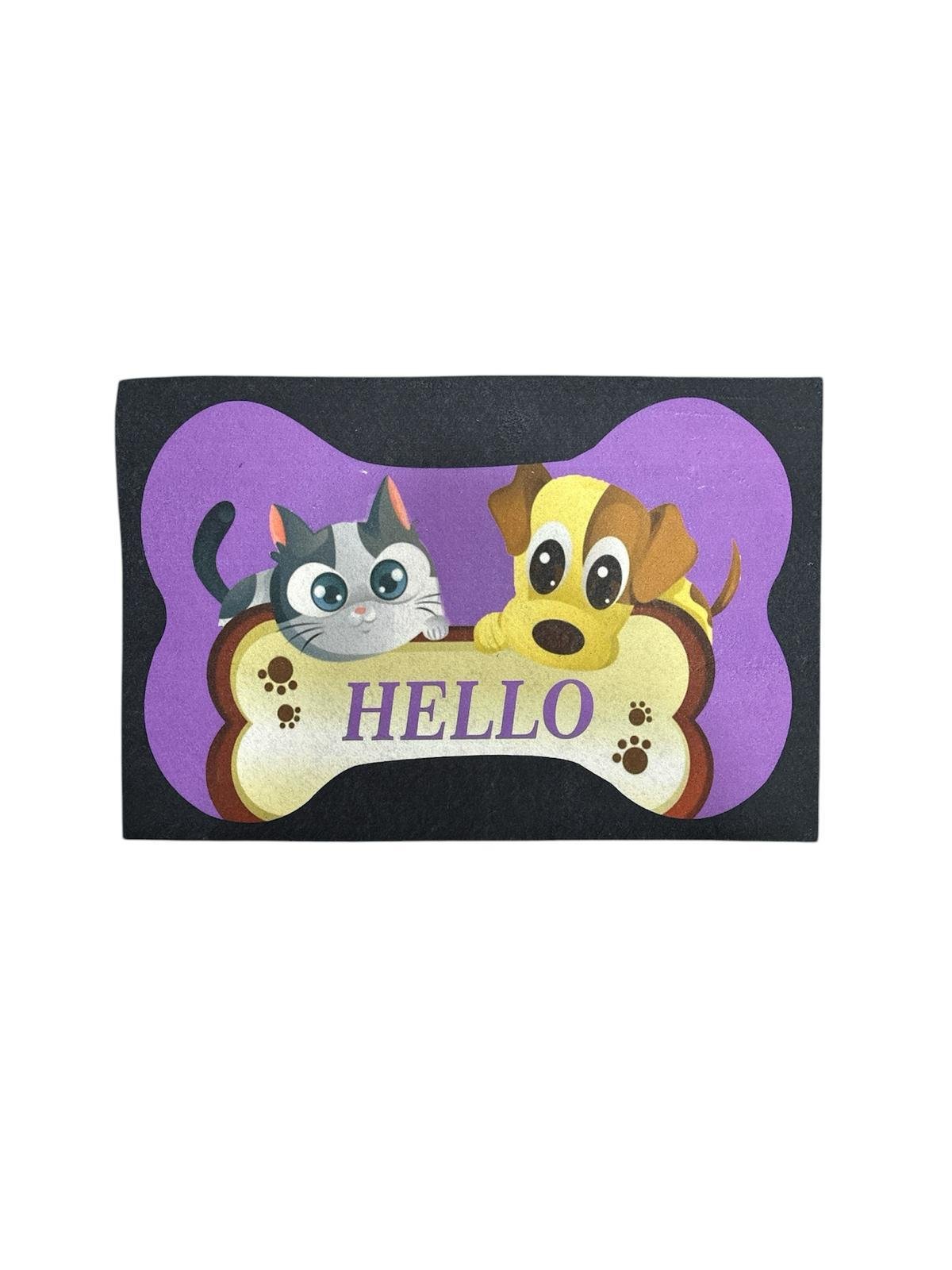 Glipet Amerikan Servis Mama Ve Su Kabı Paspası 60x45- Hello Kedi Köpek