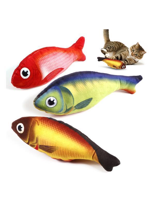 Glipet Balık Şekilinde Peluş Kedi Oyuncağı 20x11 Cm