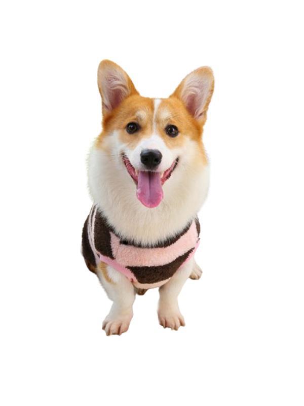 Glipet Çizgili Köpek Kazağı Siyah Pembe 4XL
