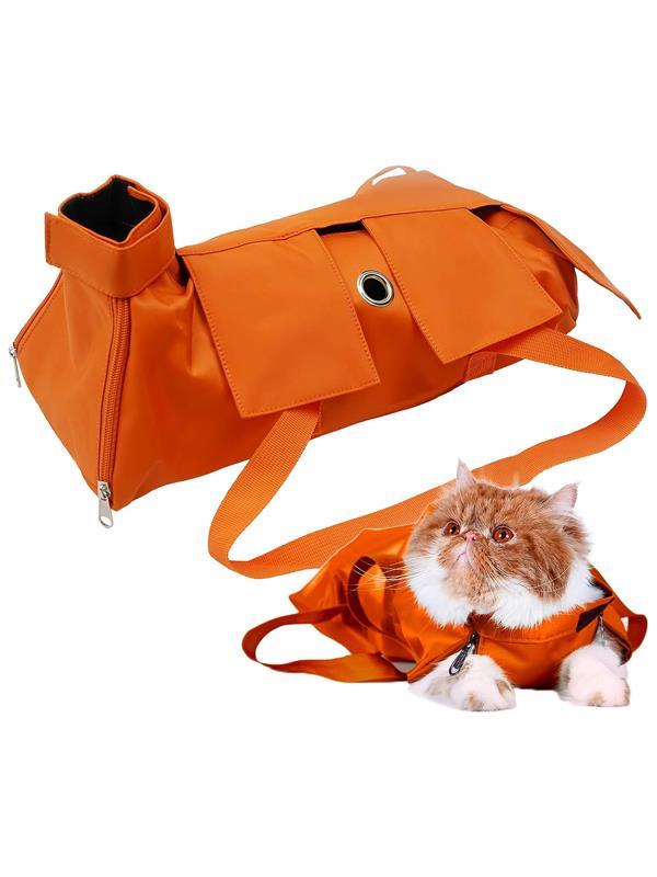 Glipet Çok Fonksiyonlu Kedi Köpek Bakım Kısıtlama Çantası 55x27 Turuncu Large
