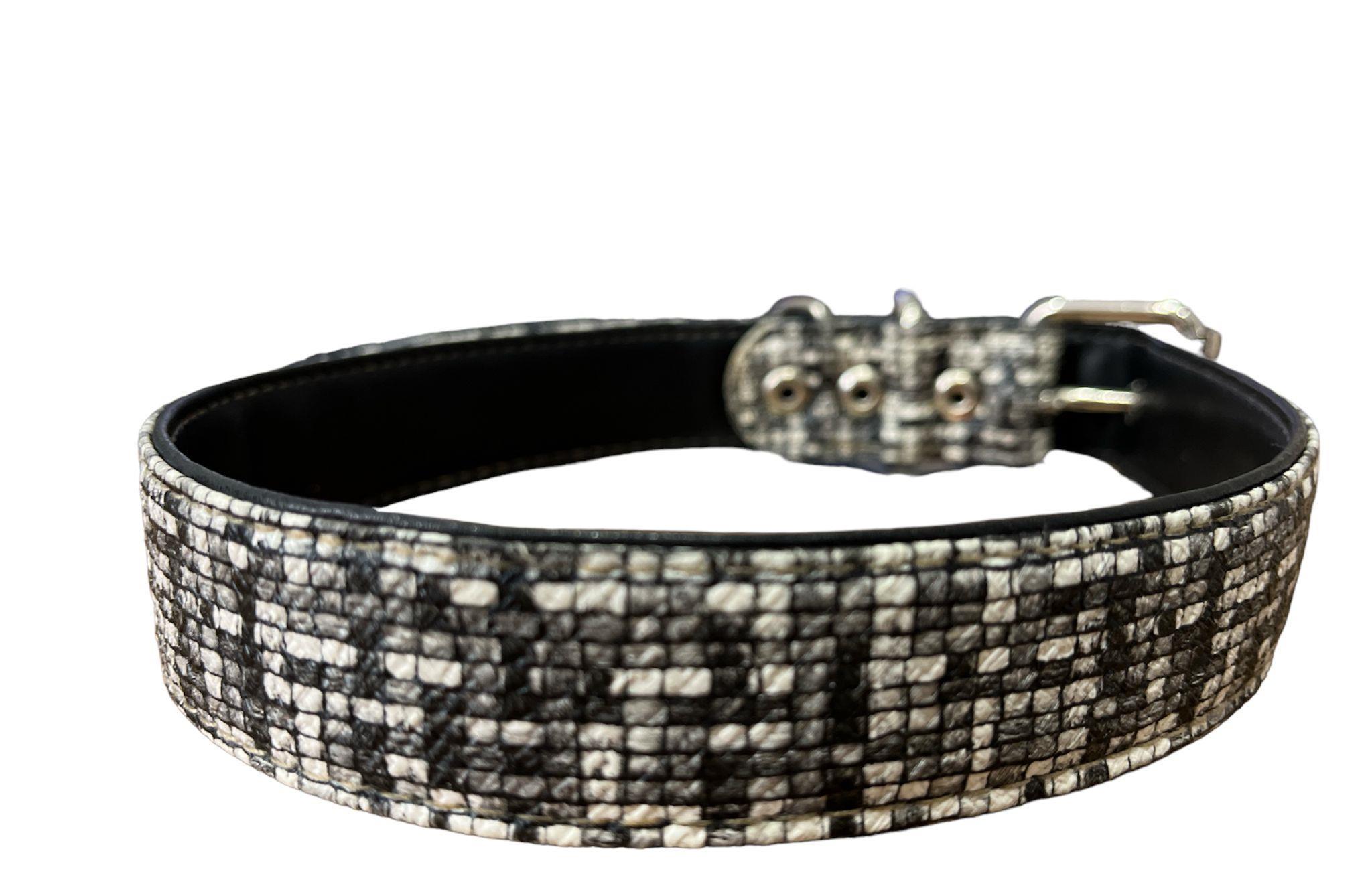 Glipet Dijital Baskılı Siyah Boyun Tasması 3x60 Cm