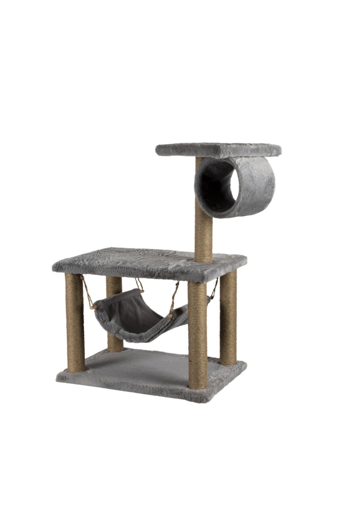 Glipet Gri Hamaklı Kedi Tırmalama  Yükseklik 80 cm