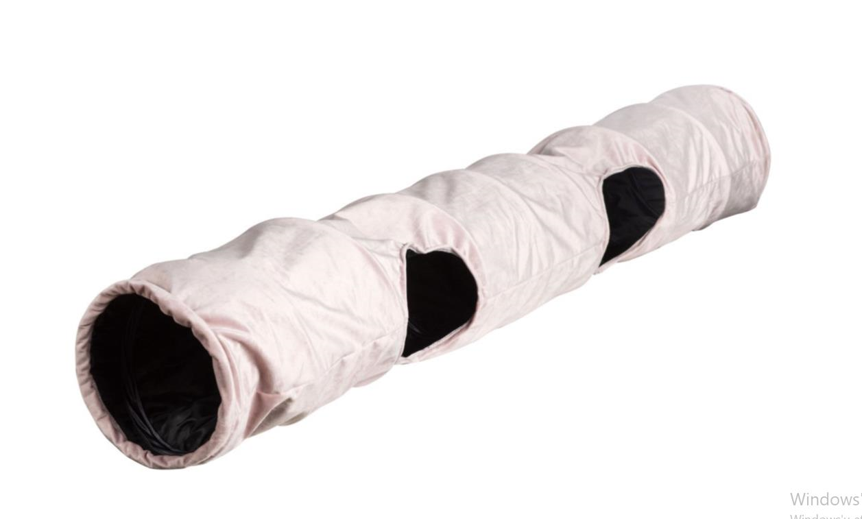 GLİPET Kadife Kedi Tüneli 25 x 150cm BEYAZ