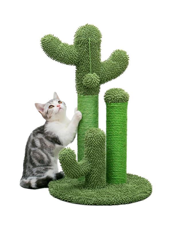 Glipet Kaktüs Ocağı Kedi Tırmalama Tahtası 40x40x65 Cm Yeşil