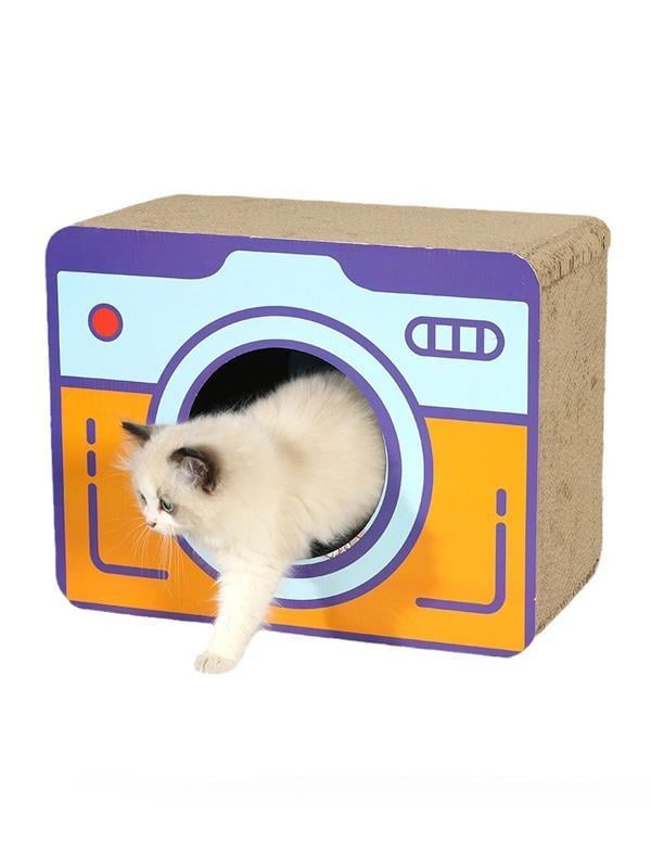 Glipet Kamera Şekilli Karton Kedi Tırmalama 44x34x23 Cm