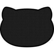 Glipet Kedi Şeklinde Elekli Kedi Kumu Paspası 65x49 Siyah