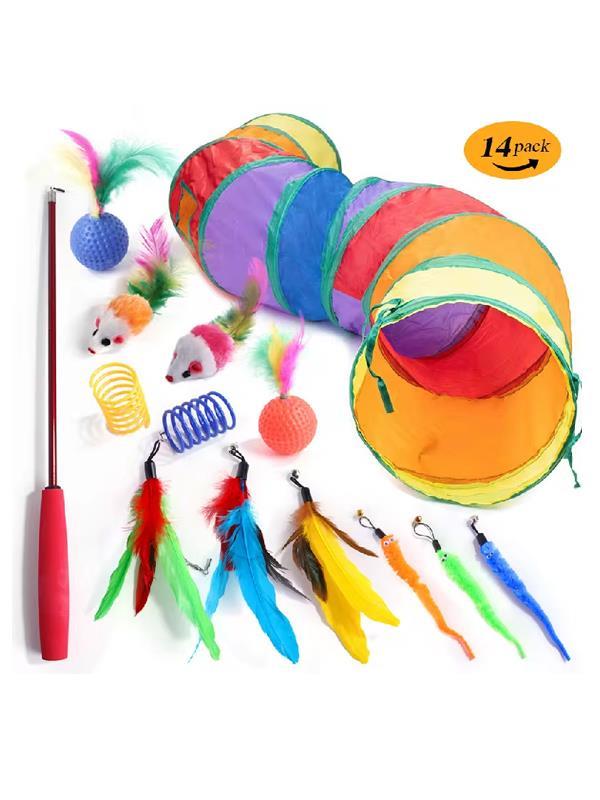 Glipet Kedi Tünelli Oltalı Kedi Oyuncak Seti 14 Parça