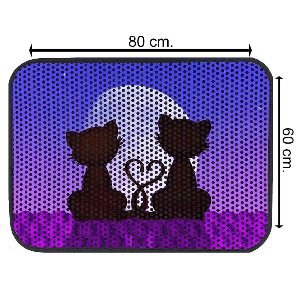 Glipet Kedi Tuvalet Önü Elekli Paspas Ay Işığı 80x60 Cm