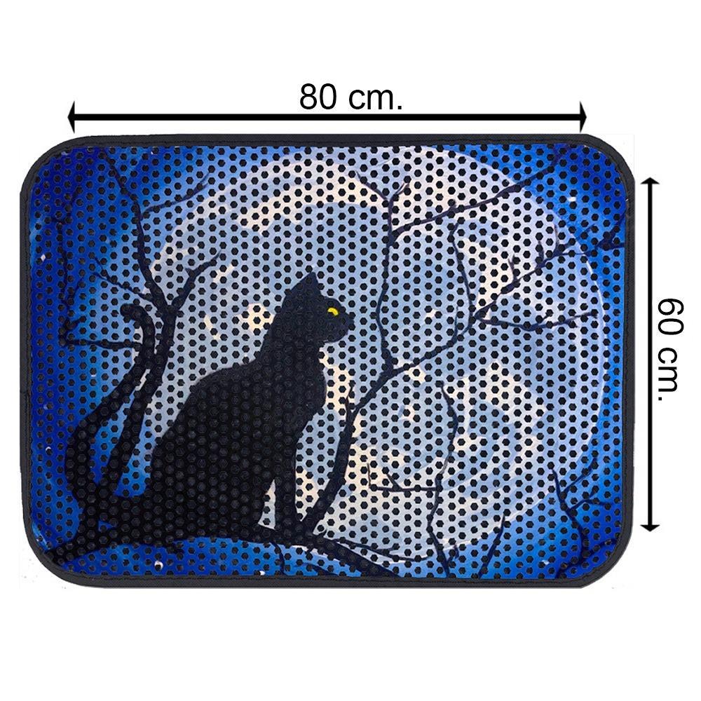 Glipet Kedi Tuvalet Önü Elekli Paspas Dolunay 80x60 Cm