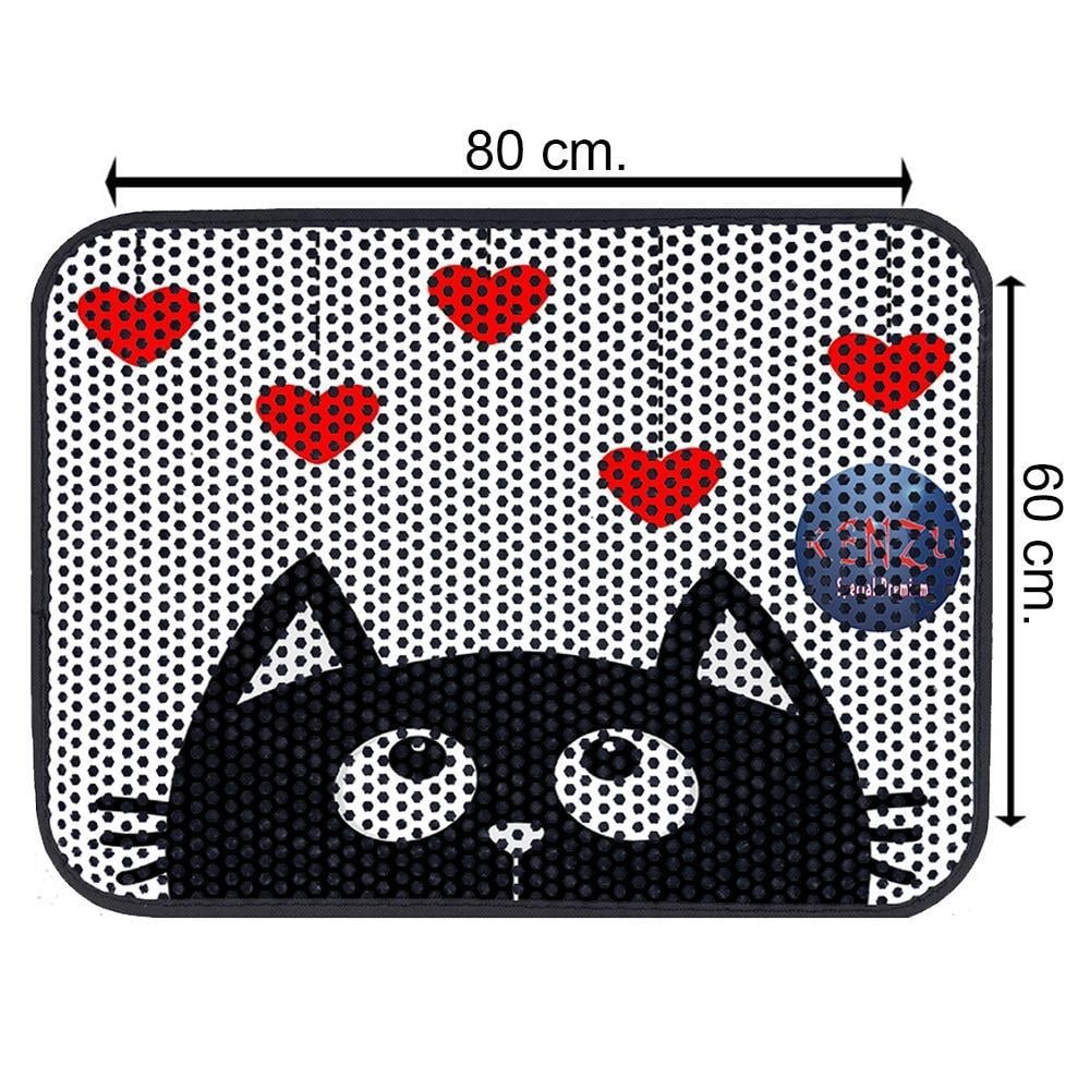 Glipet Kedi Tuvalet Önü Elekli Paspas Love 80x60 Cm