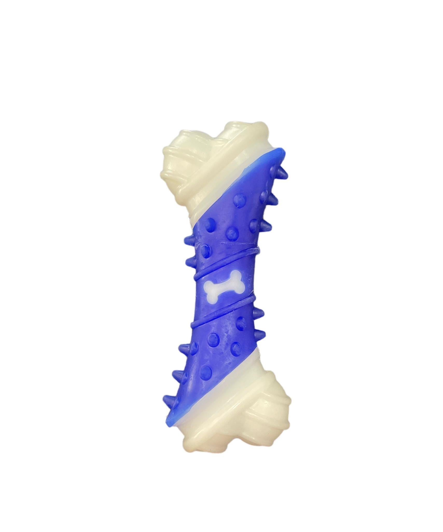 Glipet Kemik Desenli Dental Kaval Kemik Köpek Oyuncağı 17cm Mavi