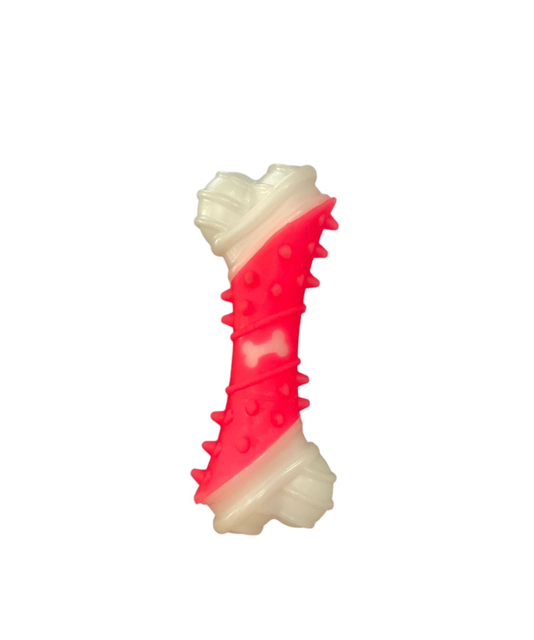 Glipet Kemik Desenli Dental Kaval Kemik Köpek Oyuncağı 11cm Pembe