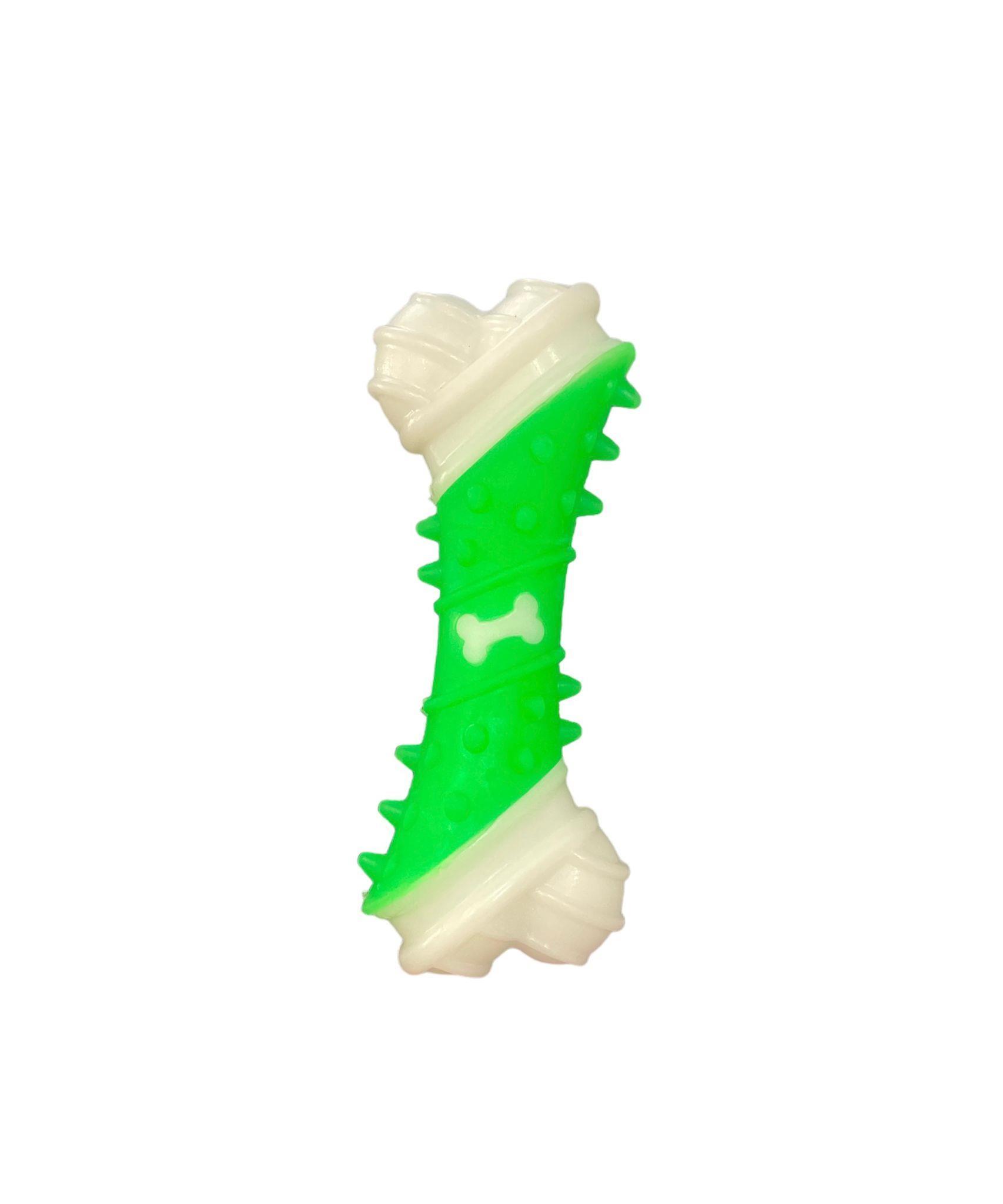 Glipet Kemik Desenli Dental Kaval Kemik Köpek Oyuncağı 11cm Yeşil