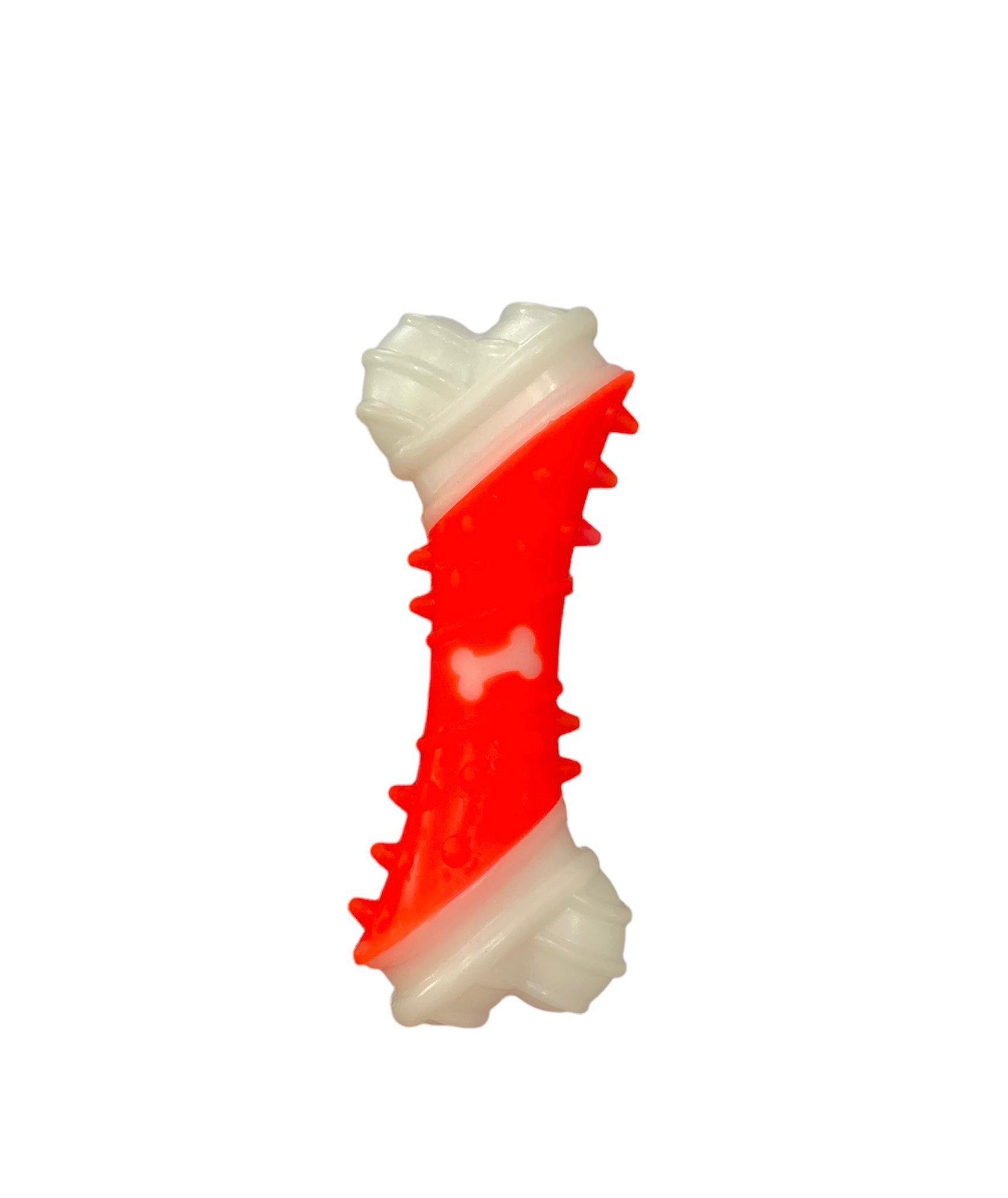 Glipet Kemik Desenli Dental Kaval Kemik Köpek Oyuncağı 11cm Turuncu