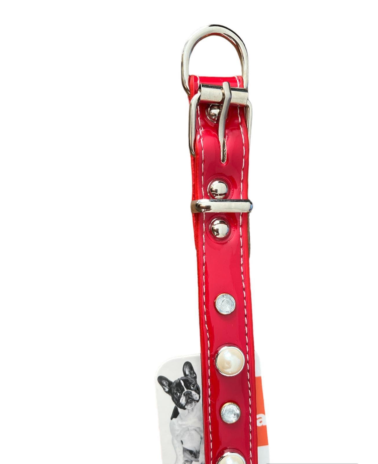 Glipet Kırmızı İncili Destekli Boyun Tasması 2x40 Cm