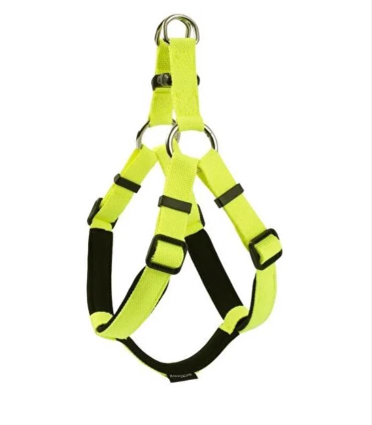 glipet Köpek Göğüs Tasması Takımı Yumuşak Dokulu Destekli Neon Sarı Renk 2Cm