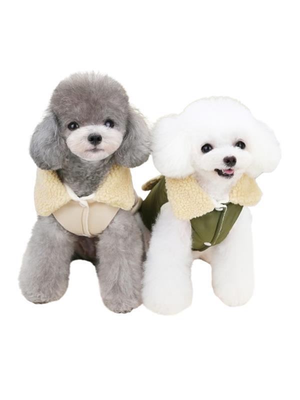 Glipet Kürk Yakalı Köpek Yeleği Bej XL