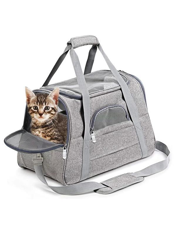 Glipet London Omuz Askılı Kedi Köpek Taşıma Çantası 43x28x25 Cm Gri