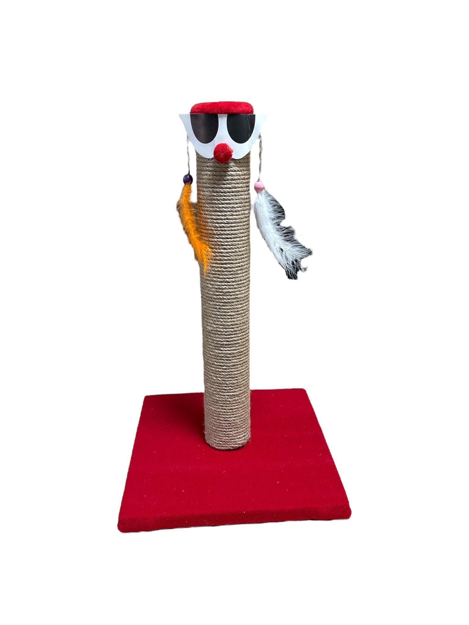 Glipet Palyaço Kedi Tırmalama Kırmızı 45 Cm