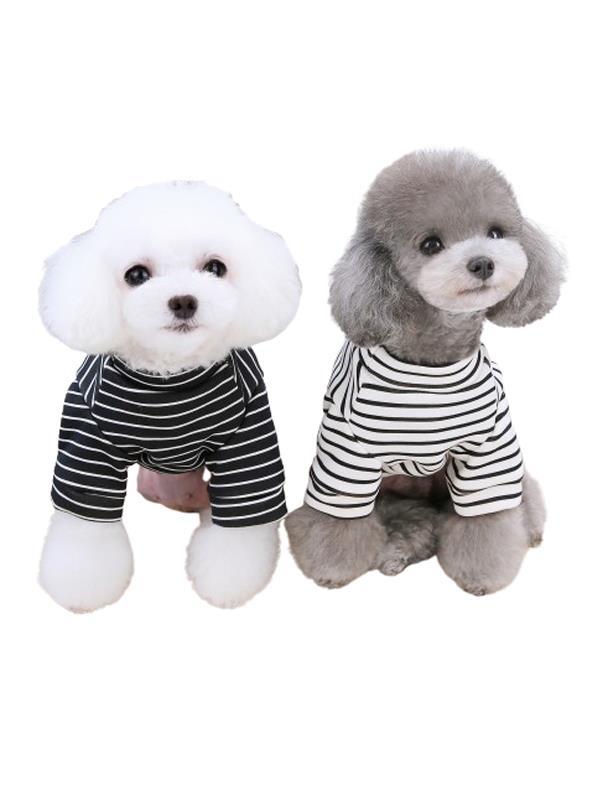 Glipet Panda Çizgili Köpek Kazağı Beyaz XXL