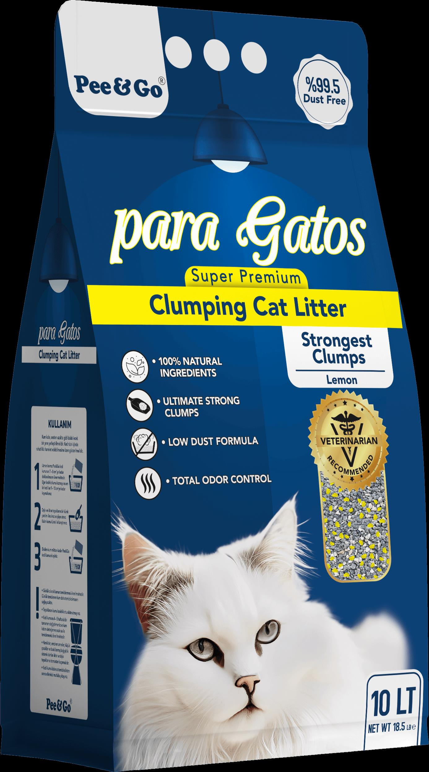 Glipet Paragatos Aktif Karbon Ve Limonlu İnce Taneli Kedi Kumu 10 LT