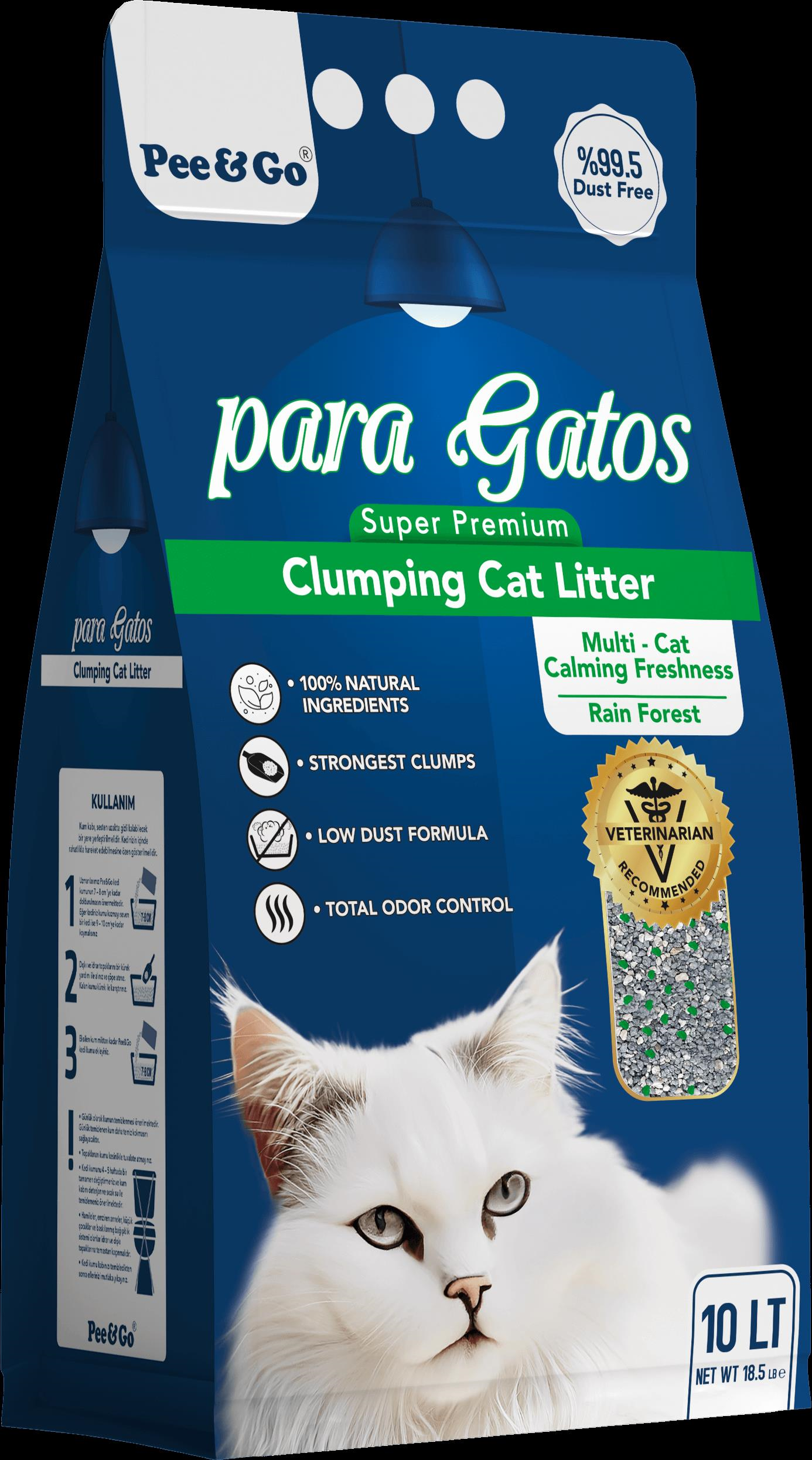 Glipet Paragatos Aktif Karbon Ve Yağmur Ormanı İnce Taneli Kedi Kumu 10 LT