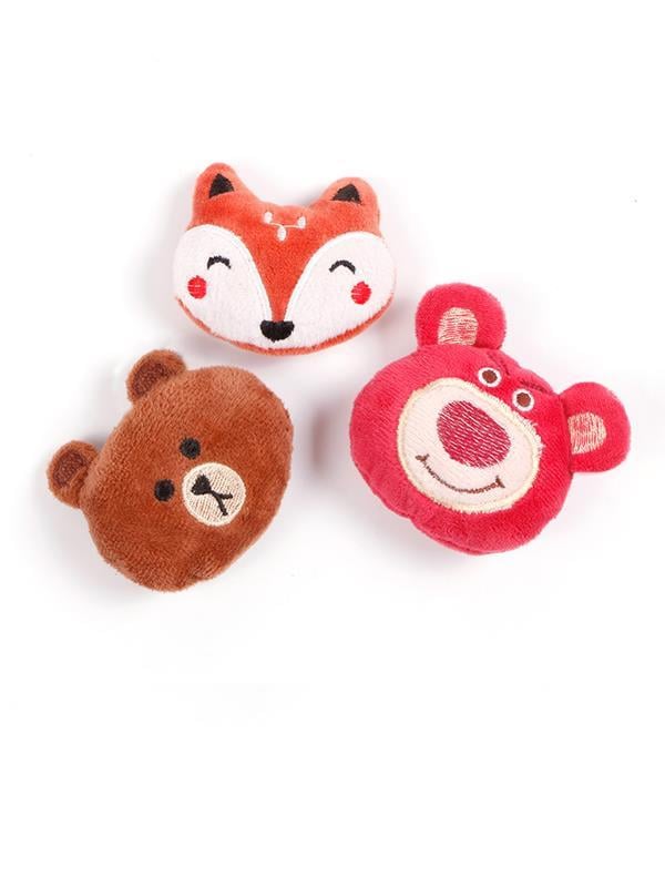 Glipet Peluş Vahşi Hayvan Kafası Sevimli Kedi Oyuncağı 7 Cm