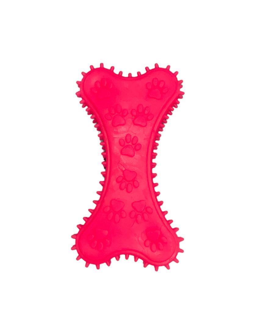 Glipet Plastik Kavak Kemik Dikenli Dev Köpek Oyuncağı 18cm Pembe