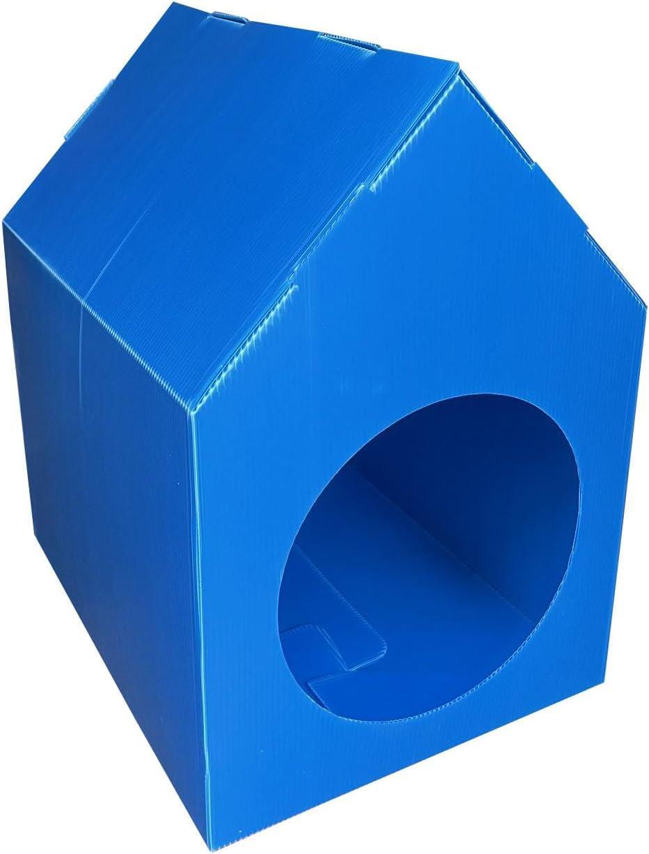 Glipet Plastik Kedi Evi Kedi Kulübesi Mavi