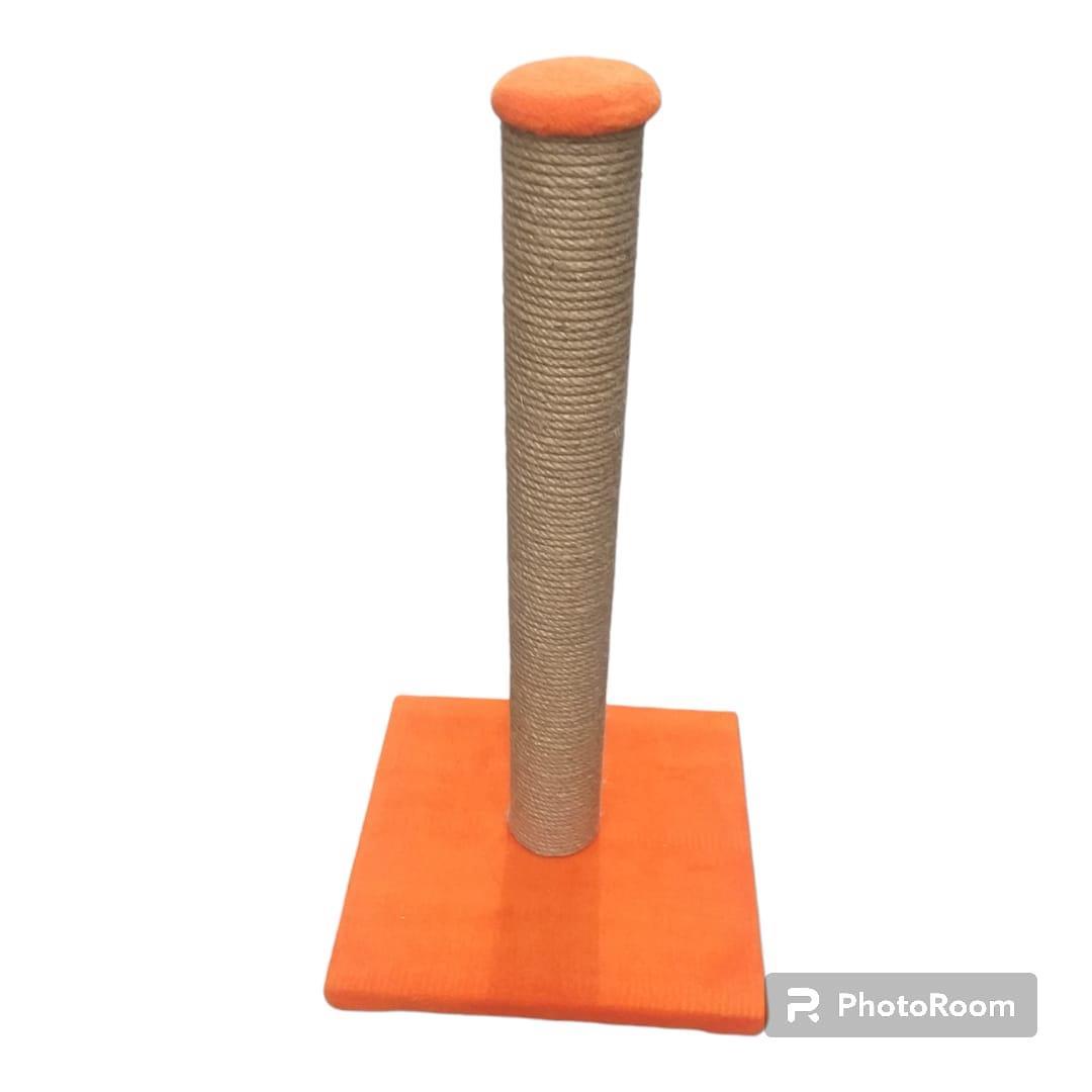 Glipet Tırmalama Tahtası Kare Taban - Jut Halat - Turuncu 45 Cm