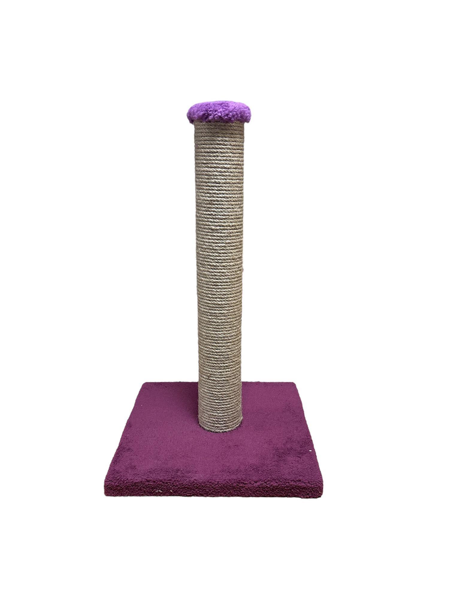 Glipet Tırmalama Tahtası Kare Taban - Jut Halat - Mor 45 Cm