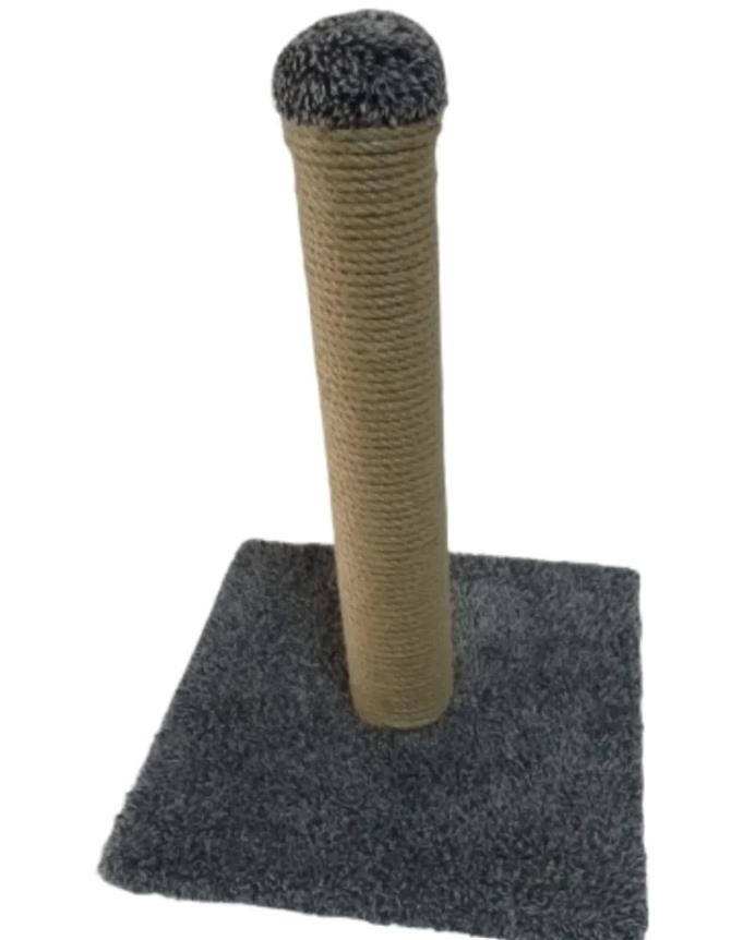 Glipet Tırmalama Tahtası Kare Taban Gri - Jut Halat - 80  Cm